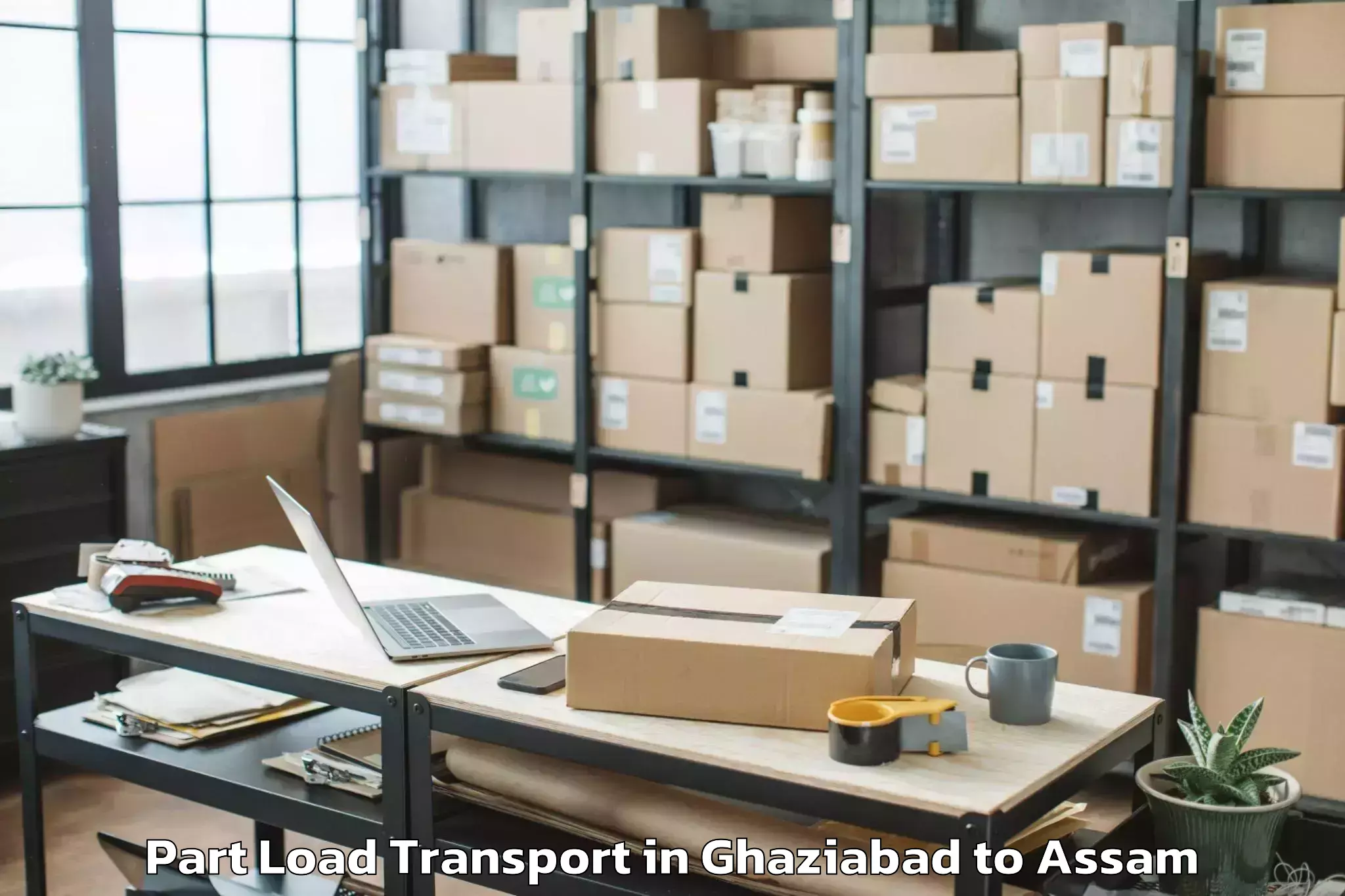 Get Ghaziabad to Sualkuchi Part Load Transport